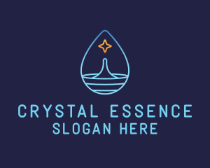 Mineral - Water Droplet Star logo design