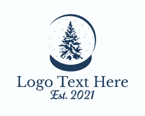 Minimalist - Winter Snow Globe logo design