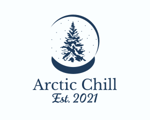 Freezing - Winter Snow Globe logo design