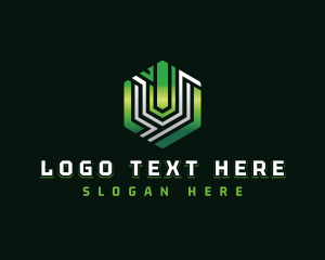 Tech - Hexagon Technology App logo design