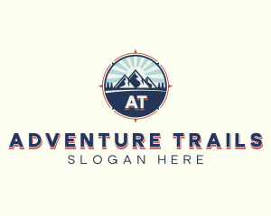 Adventure Mountain Compass logo design