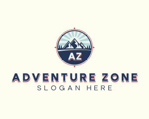 Adventure Mountain Compass logo design