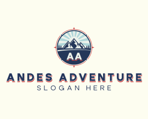 Adventure Mountain Compass logo design