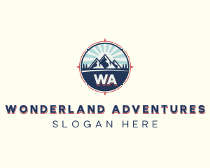 Adventure Mountain Compass logo design