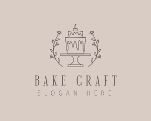 Floral Ornament Cake logo design