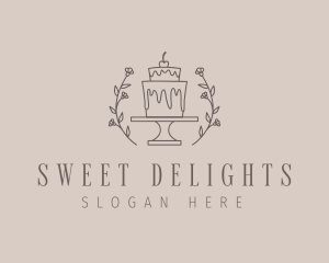 Floral Ornament Cake logo design