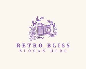 Nostalgia - Retro Wedding Camera logo design