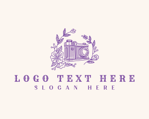 Retro Wedding Camera Logo