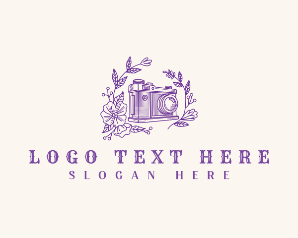 Videography - Retro Wedding Camera logo design