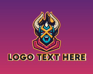 Horn - Villain Demon Gaming logo design