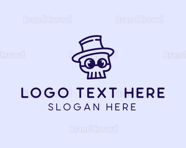 Smart Skull Doodle Logo