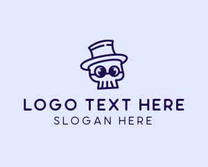 Skeleton - Smart Skull Doodle logo design