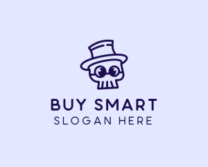 Smart Skull Doodle  logo design