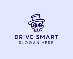 Smart Skull Doodle  logo design