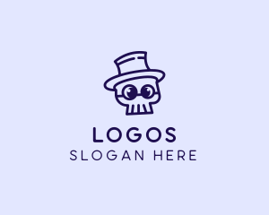Violet - Smart Skull Doodle logo design