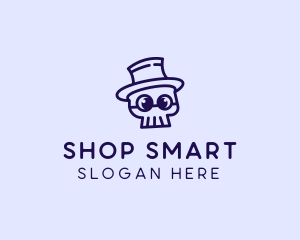 Smart Skull Doodle  logo design