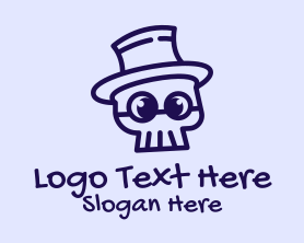 Doodle - Smart Skull Doodle logo design