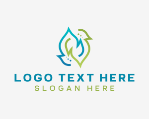 Vegan - Sustainable Natural Leaf logo design