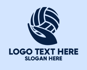 Coaching - Volleyball Player Hand logo design