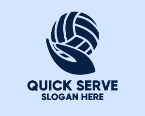 Volleyball Player Hand  logo design