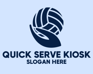 Volleyball Player Hand  logo design