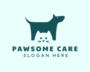 Cat Dog Veterinary logo design