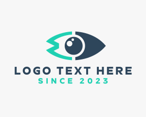 Technology - Eye Surveillance Letter M logo design