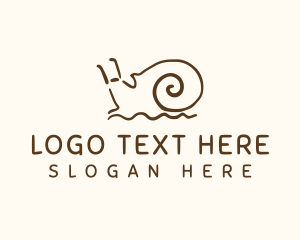 Animal Garden Snail Logo
