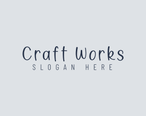 Crafting - Handwritten Craft Boutique logo design