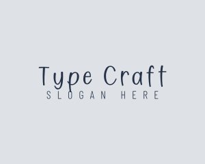 Handwritten Craft Boutique logo design