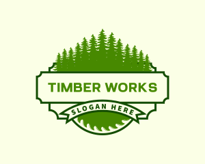 Sawmill - Forest Woodwork Sawmill logo design