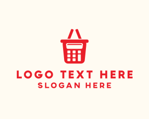 Calculator - Calculator Shopping Basket logo design