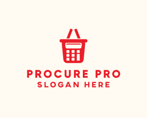 Procurement - Calculator Shopping Basket logo design