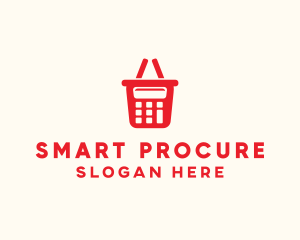 Procurement - Calculator Shopping Basket logo design