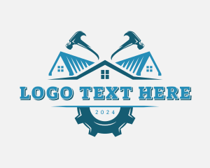 Repair - Roof Hammer Construction logo design