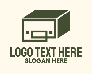 Storage - Green Storage Building logo design