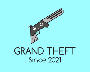 Gunstock - Pistol Gun Game Controller logo design