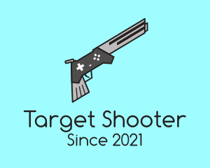 Shooter - Pistol Gun Game Controller logo design