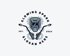 Welding Mask Gear Steelwork logo design