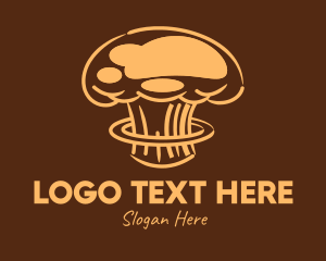 Eat - Atomic Brown Chef Hat logo design