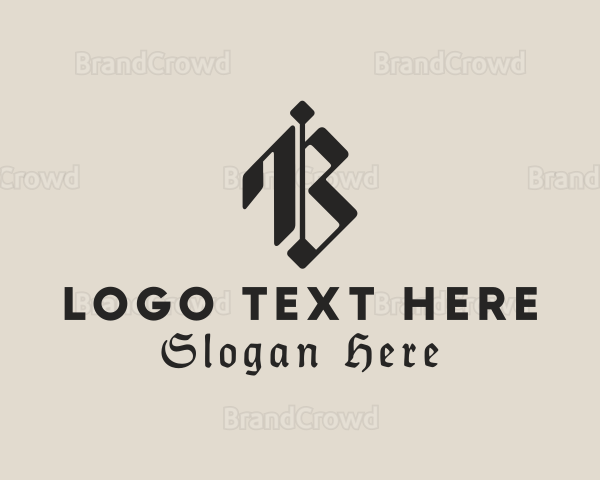 Gothic Geometric Tattoo Logo