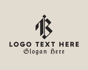 Gothic Geometric Tattoo Logo