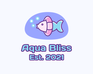 Floaty - Pastel Swimming Fish logo design