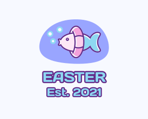 Seafood - Pastel Swimming Fish logo design