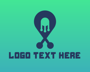 Find - Tech Pin Location logo design