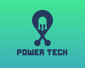 Circuitry - Tech Pin Location logo design