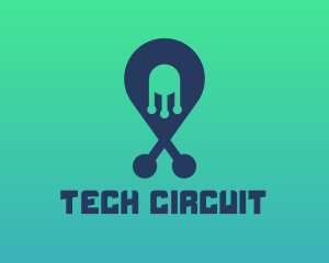 Circuitry - Tech Pin Location logo design