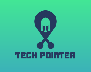 Pointer - Tech Pin Location logo design