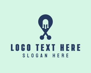 Tech Pin Location logo design