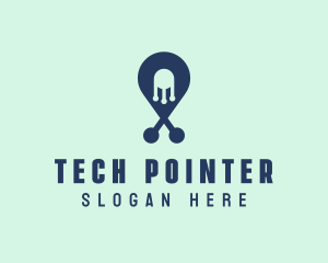 Tech Pin Location logo design